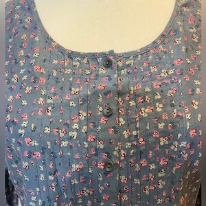 Marc O’Polo silk 53% cotton 47% floral long sleeve top NWOT size 36 (small)